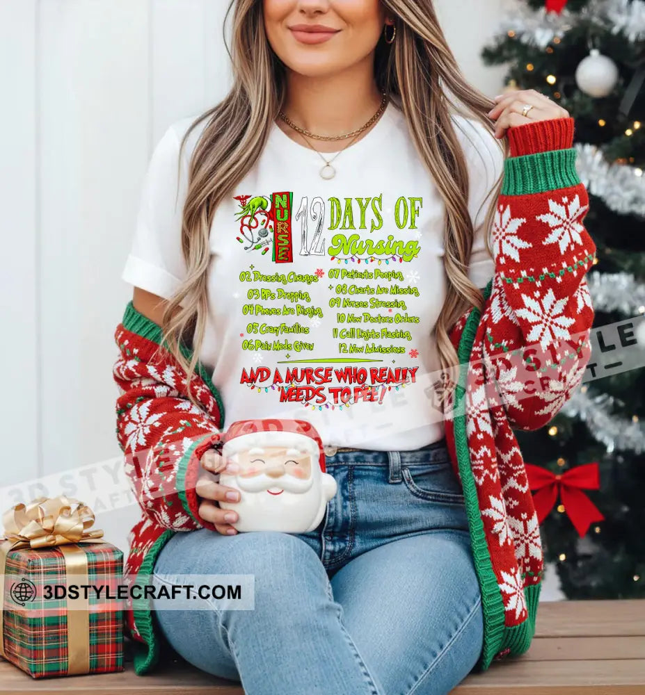 12 Days Of Nursing Hoodie Hoodie / Black / S Apparel