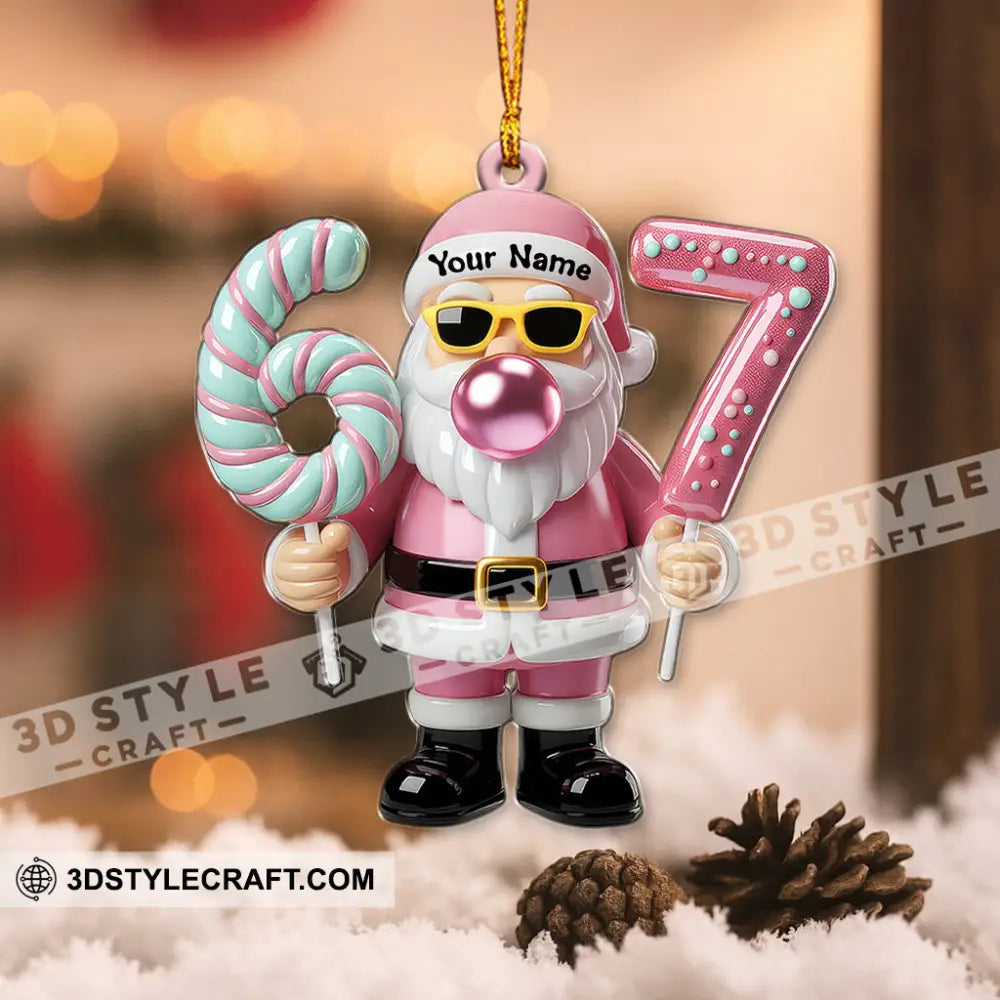 67 Santa Christmas Home Decor Christmas Ornament Personalized Ornament Ornament