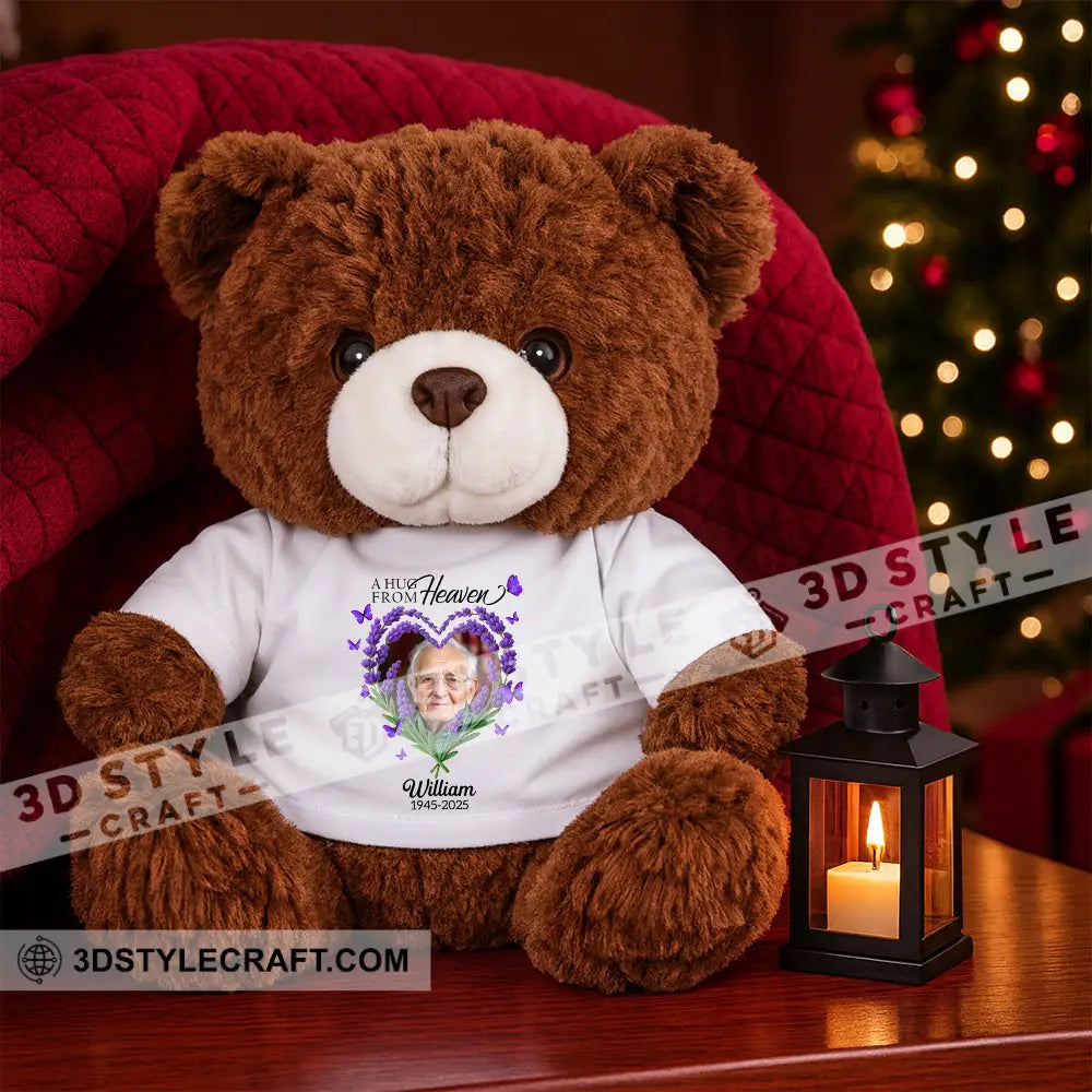 A Hug From Heaven Bear Personalized Teddy Bear Shirt Brown / 9’’ / No Graduate Teddy Bear Shirt