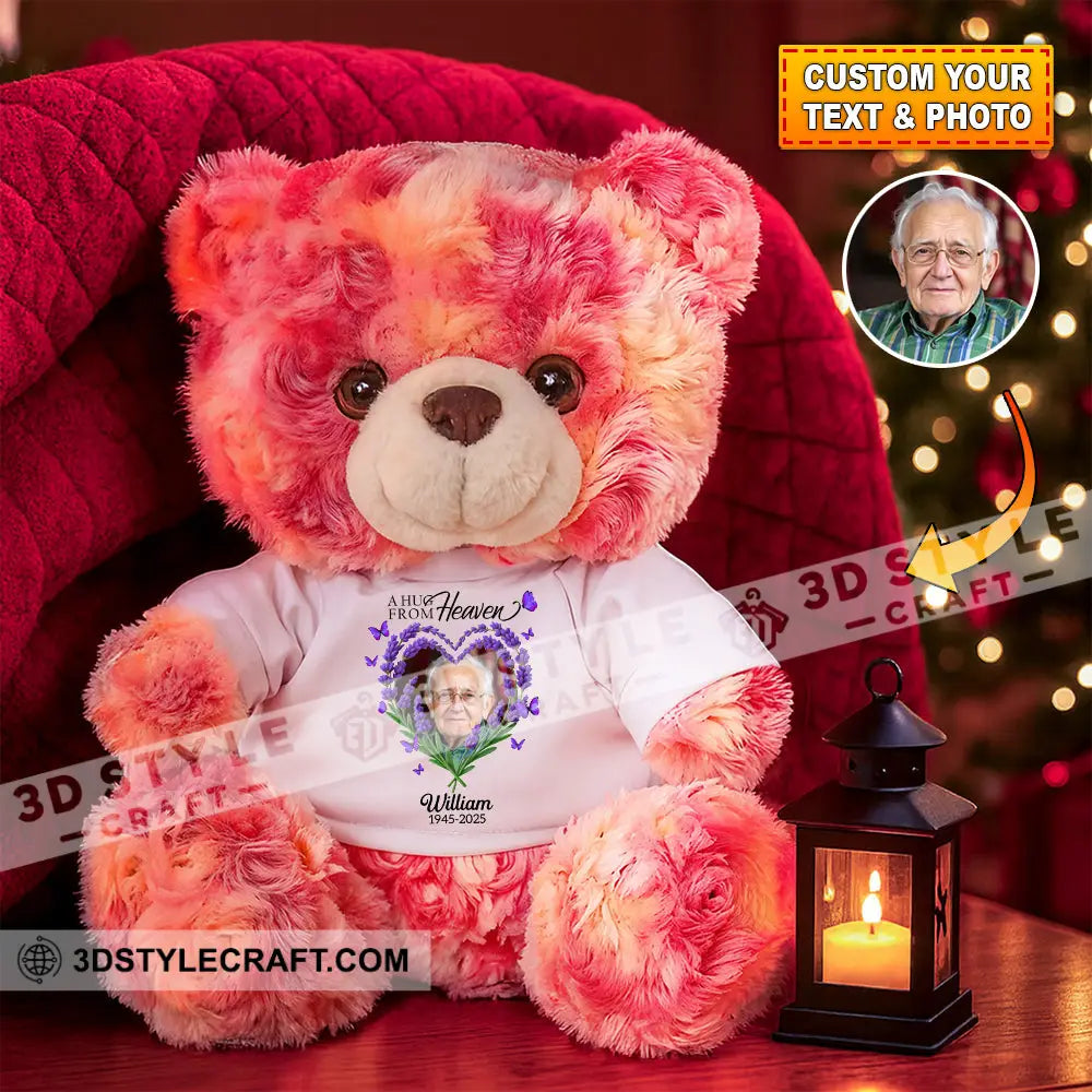 A Hug From Heaven Bear Personalized Teddy Bear Shirt Pink / 9’’ / No Graduate Teddy Bear Shirt