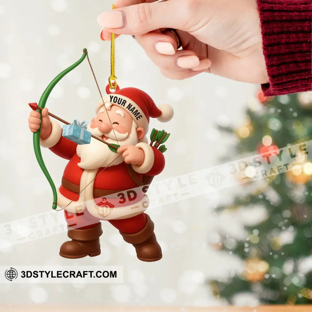 Archery Santa Home Decor Christmas Ornament Personalized Ornament Ornament