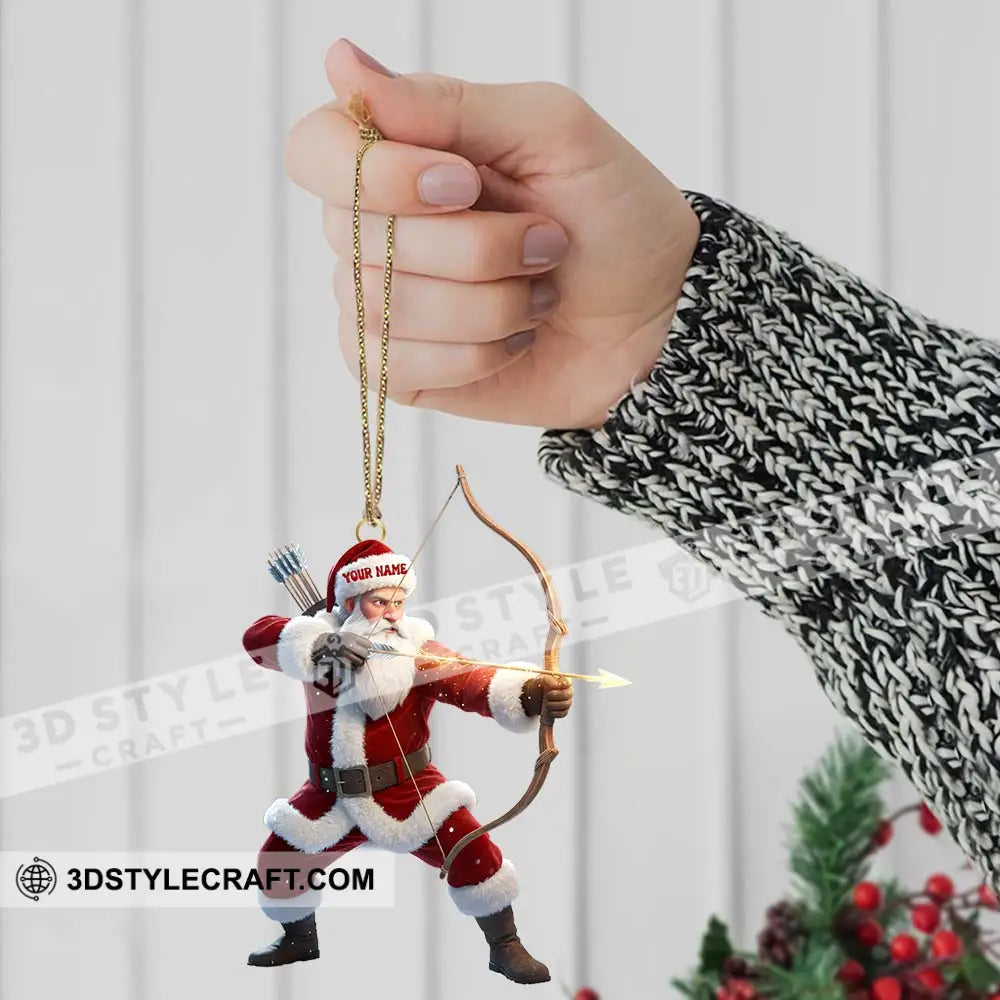 Archery Santa Home Decor Christmas Ornament Personalized Ornament Ornament
