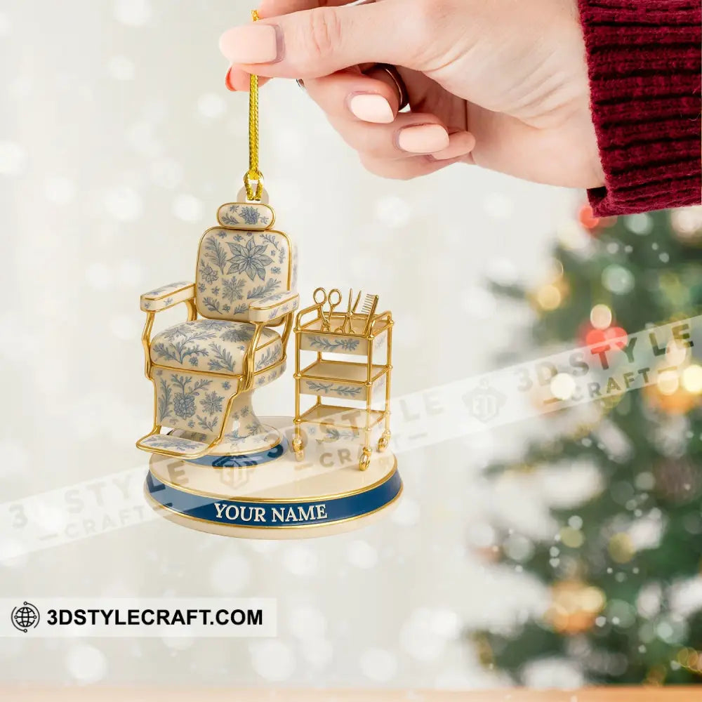 Barber Chair Home Decor Christmas Ornament Personalized Ornament Ornament