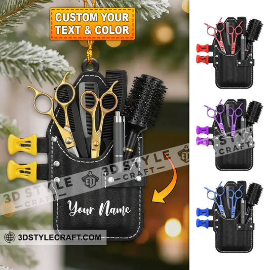 Barber Set Home Decor Christmas Ornament Personalized Ornament 3.54’’ / 1 Ornament Ornament
