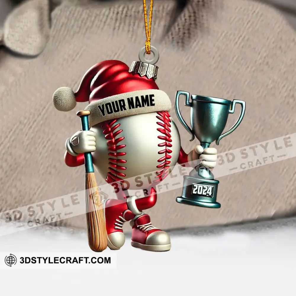 Baseball Champion Christmas Ornament Personalized