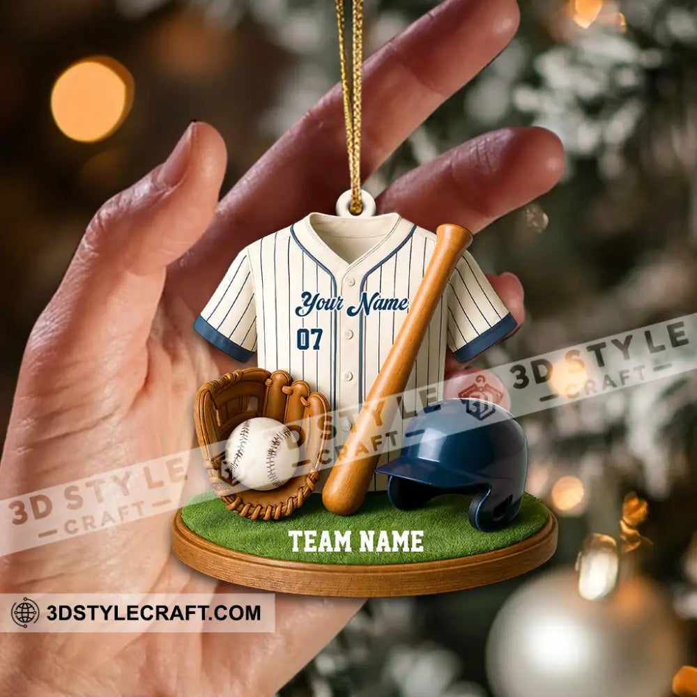 Baseball Home Decor Christmas Ornament Personalized Ornament Ornament