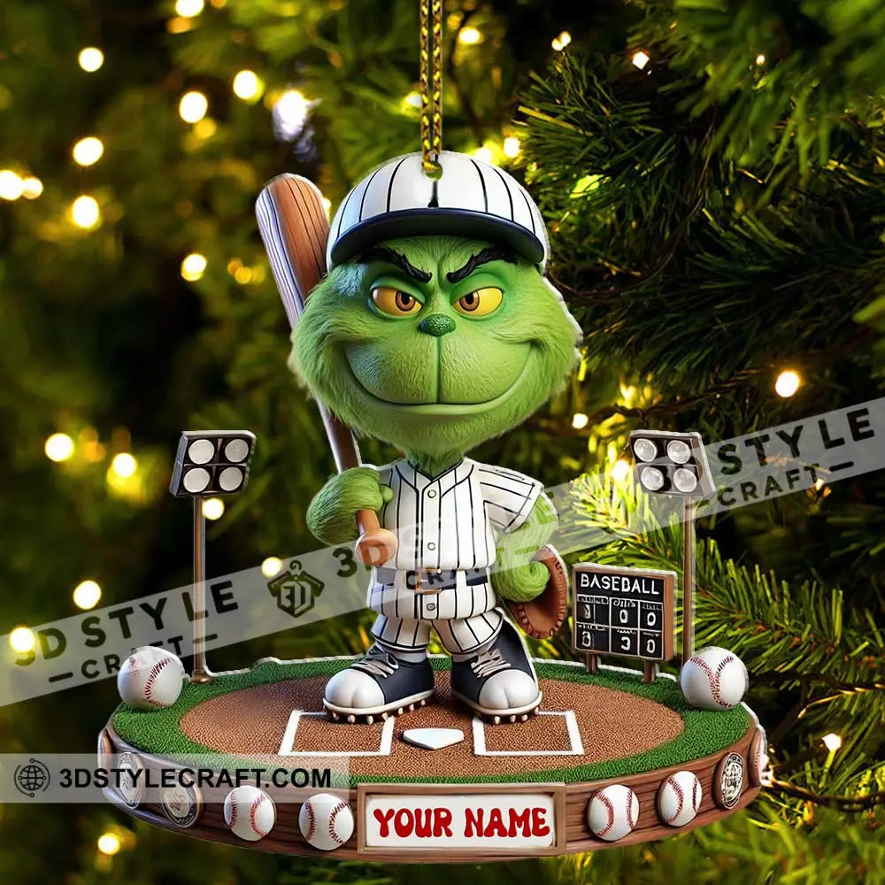 Baseball Player Home Decor Christmas Ornament Personalized Ornament Ornament