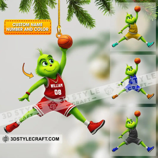 Basketball Home Decor Christmas Ornament Personalized Ornament 3.54’’ / 1 Ornament Ornament