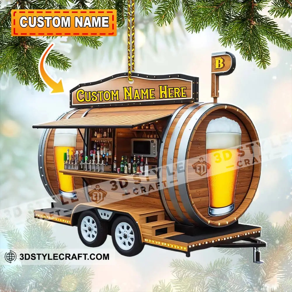 Beer Home Decor Christmas Ornament Personalized Ornament 3.54’’ / 1 Ornament Ornament