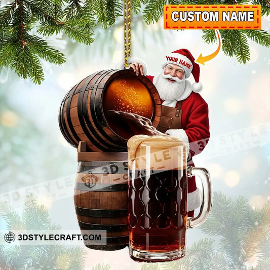Beer Home Decor Christmas Ornament Personalized Ornament 3.54’’ / 1 Ornament Ornament