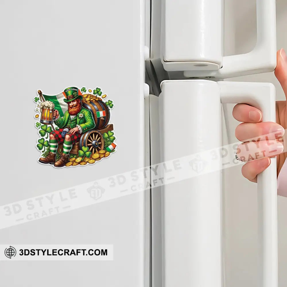 Beer Man Happy St Patrick’s Day Fridge Magnet - Personalized