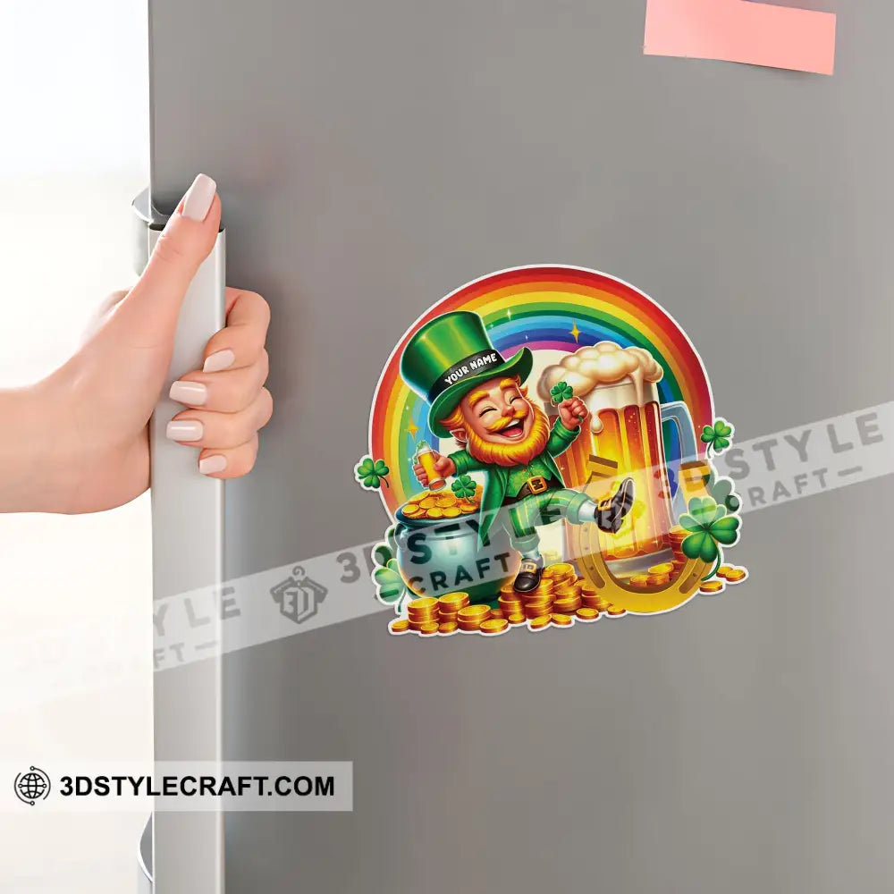 Beer Man St.patrick’s Day Fridge Magnet - Personalized