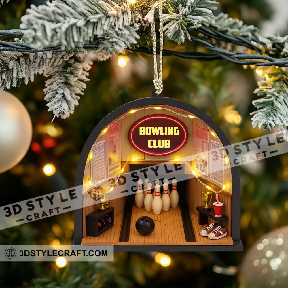 Bowling Club Home Decor Christmas Ornament Personalized Ornament Ornament