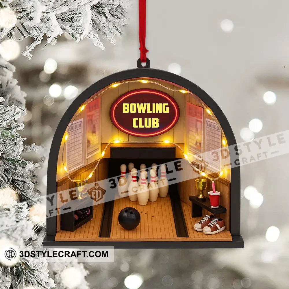 Bowling Club Home Decor Christmas Ornament Personalized Ornament Ornament