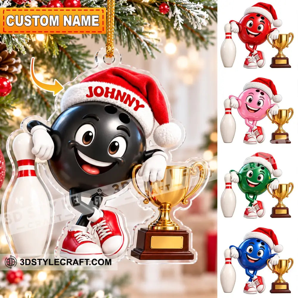 Bowling Home Decor Christmas Ornament Personalized Ornament - 3.54’’ / 1 Ornament - Ornament
