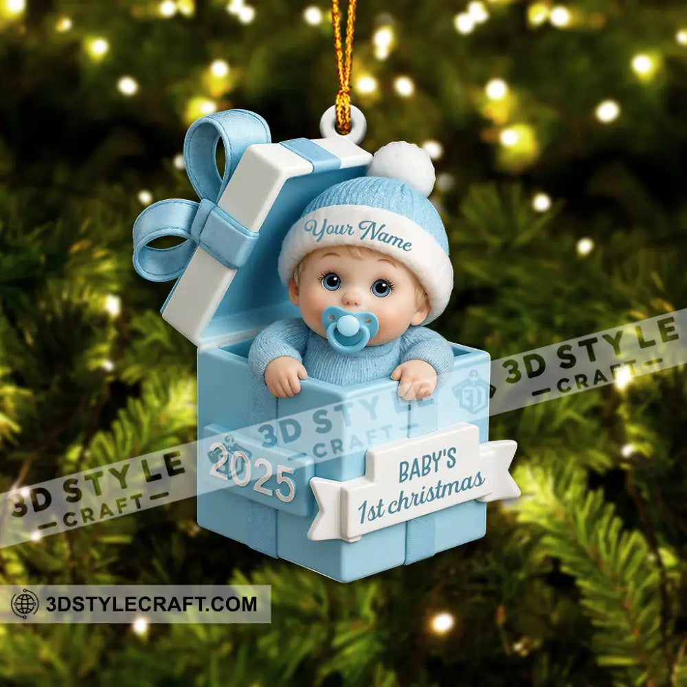 Box Baby Home Decor Christmas Ornament Personalized Ornament Ornament