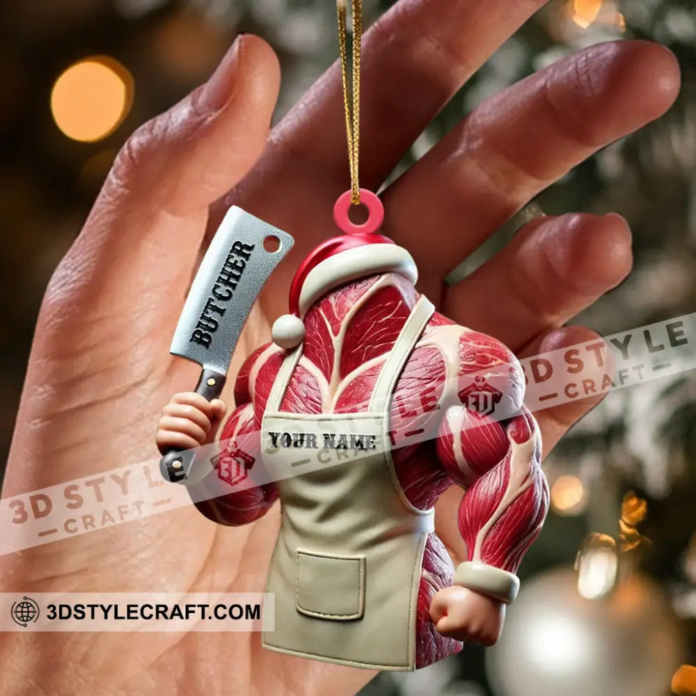 Butcher Christmas Ornament Personalized