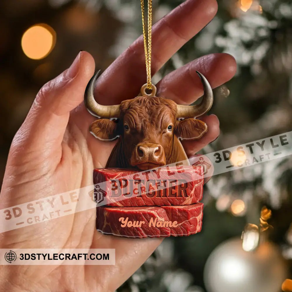 Butcher Home Decor Christmas Ornament Personalized Ornament Ornament
