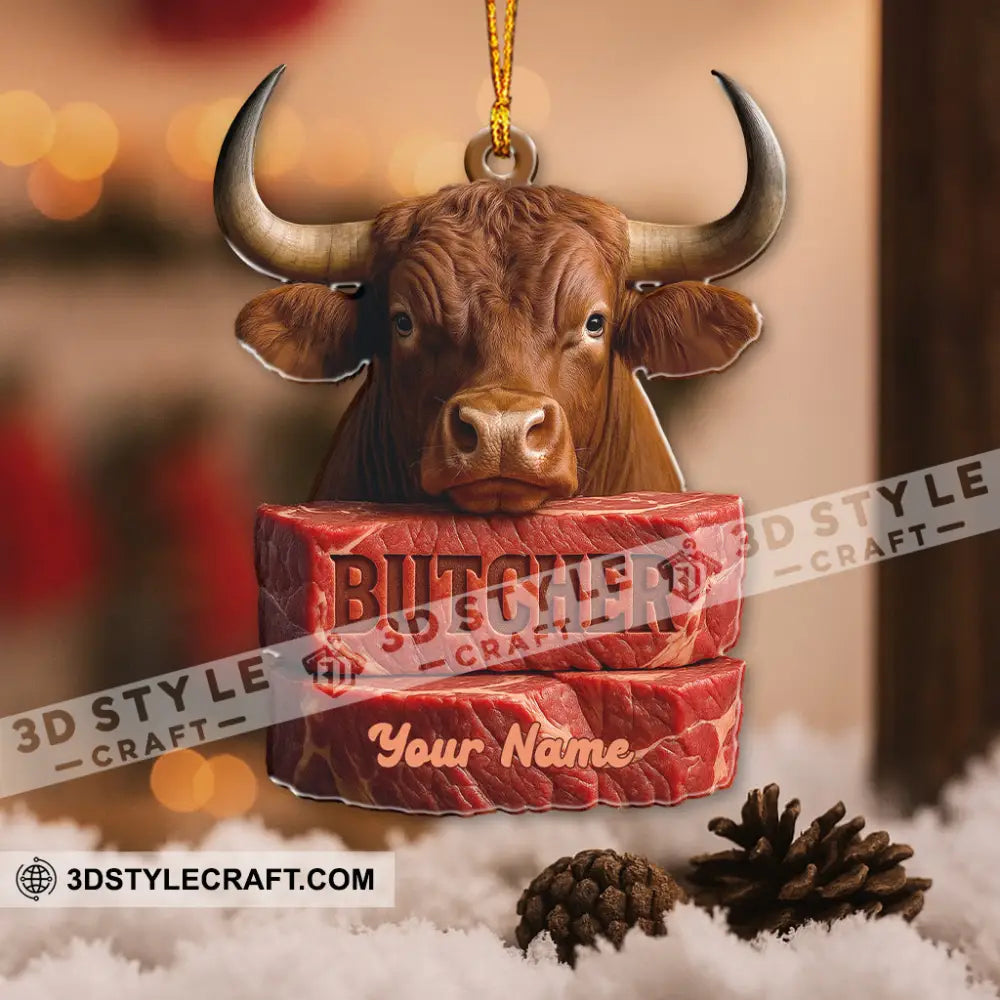 Butcher Home Decor Christmas Ornament Personalized Ornament Ornament
