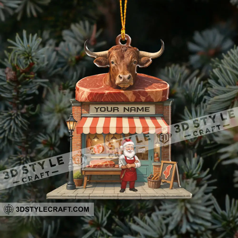 Butcher Santa Home Decor Christmas Ornament Personalized Ornament Ornament