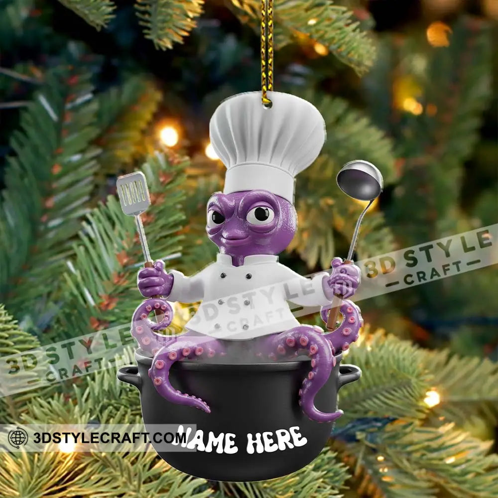 Chef Home Decor Christmas Ornament Personalized Ornament Ornament