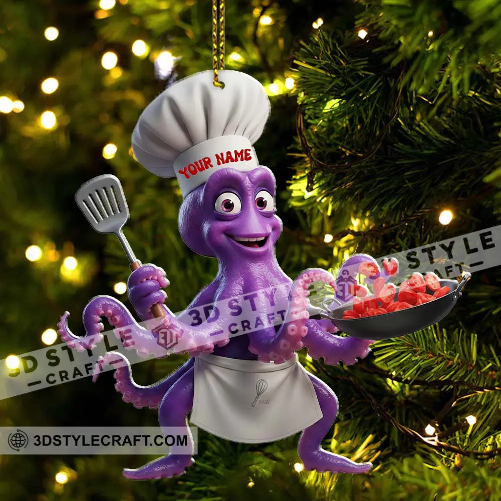 Chef Home Decor Christmas Ornament Personalized Ornament Ornament