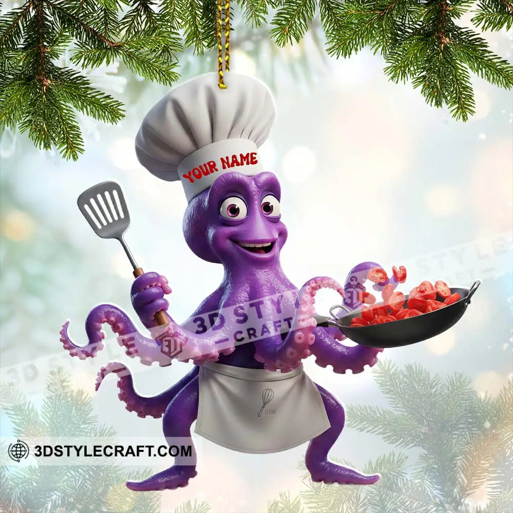 Chef Home Decor Christmas Ornament Personalized Ornament Ornament