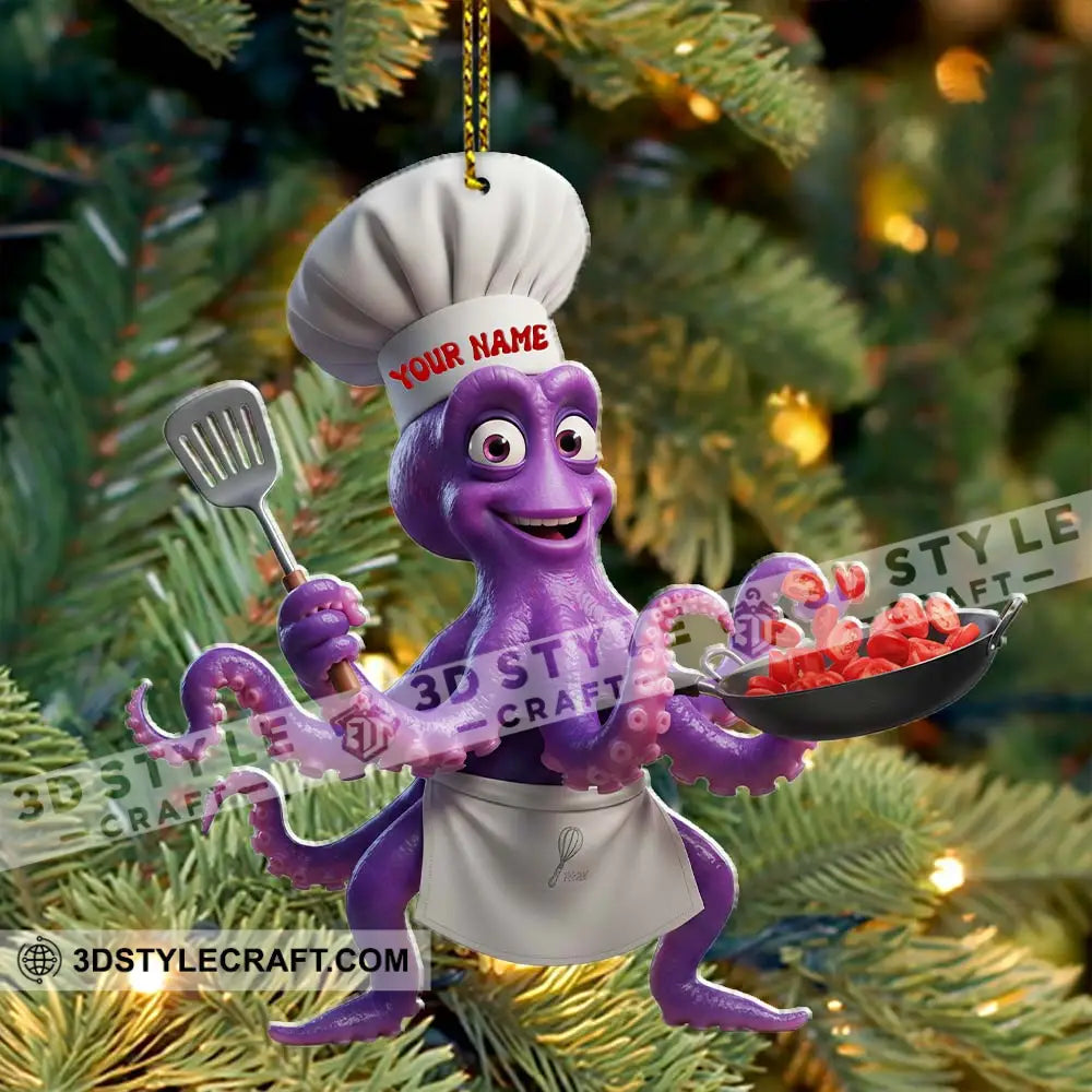 Chef Home Decor Christmas Ornament Personalized Ornament Ornament