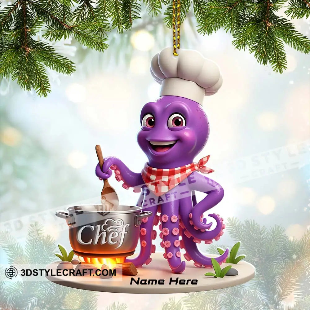 Chef Lover Home Decor Christmas Ornament Personalized Ornament Ornament