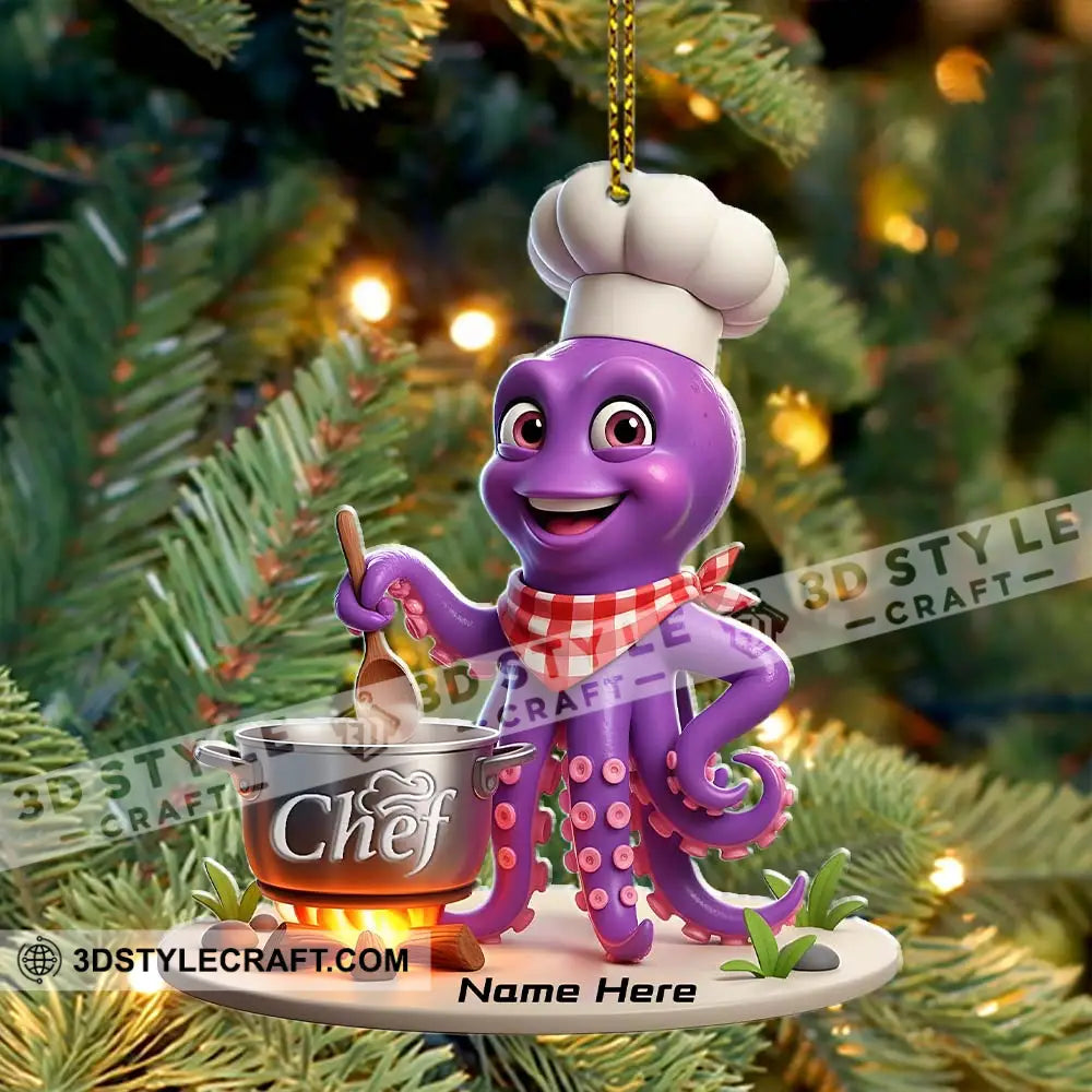 Chef Lover Home Decor Christmas Ornament Personalized Ornament Ornament