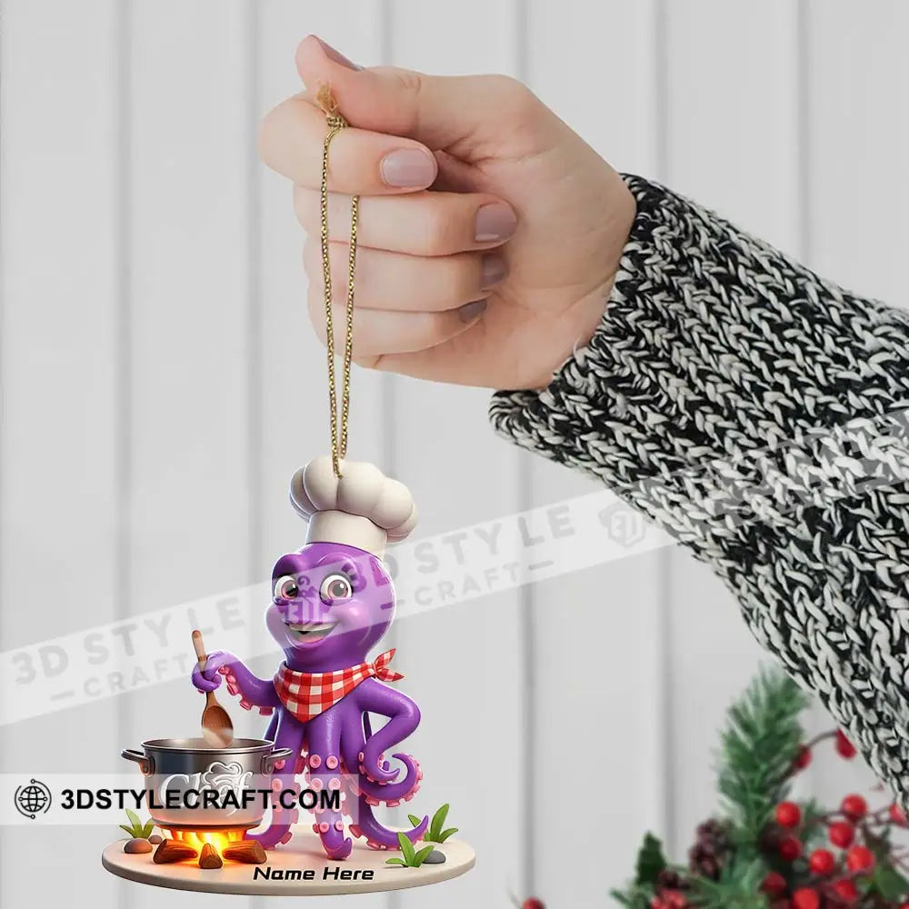 Chef Lover Home Decor Christmas Ornament Personalized Ornament Ornament