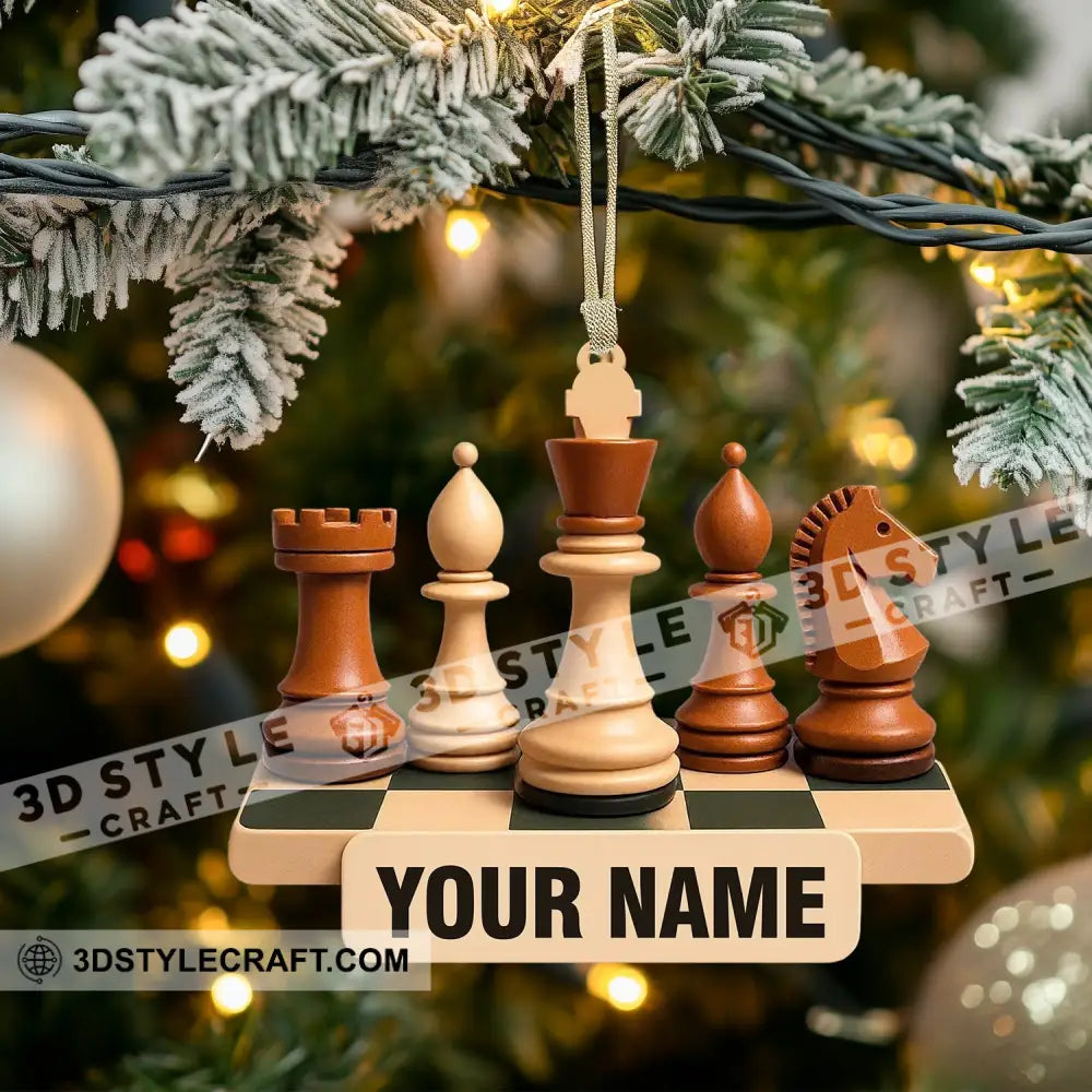 Chess Christmas Home Decor Christmas Ornament Personalized Ornament Ornament