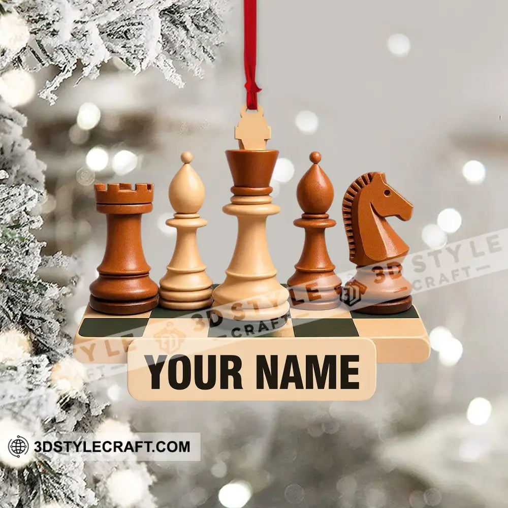 Chess Christmas Home Decor Christmas Ornament Personalized Ornament Ornament