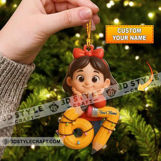 Christmas 67 Cute Girl Home Decor Christmas Ornament Personalized Ornament 3.54’’ / 1 Ornament Ornament