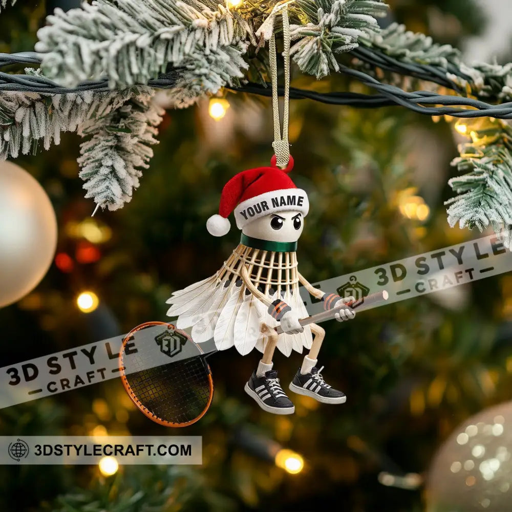 Christmas Badminton Home Decor Christmas Ornament Personalized Ornament Ornament