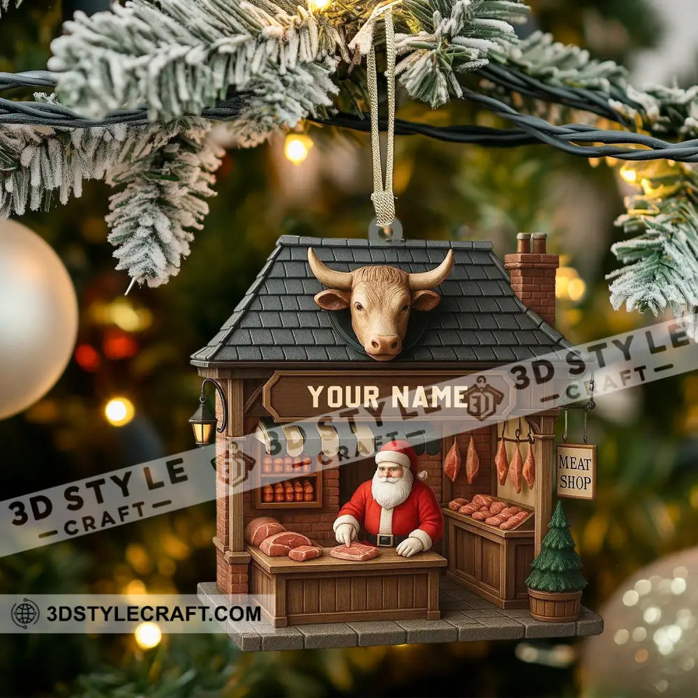 Christmas Beef Home Decor Christmas Ornament Personalized Ornament Ornament