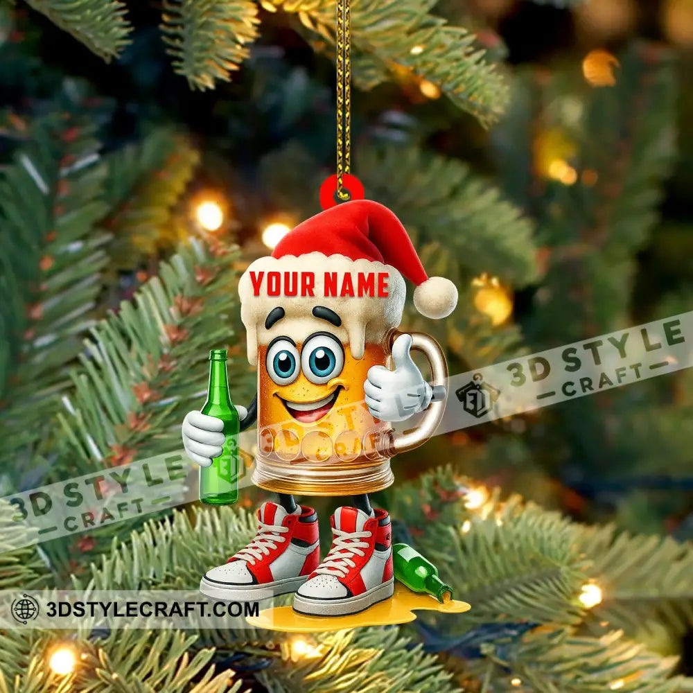 Christmas Beer Home Decor Christmas Ornament Personalized Ornament Ornament