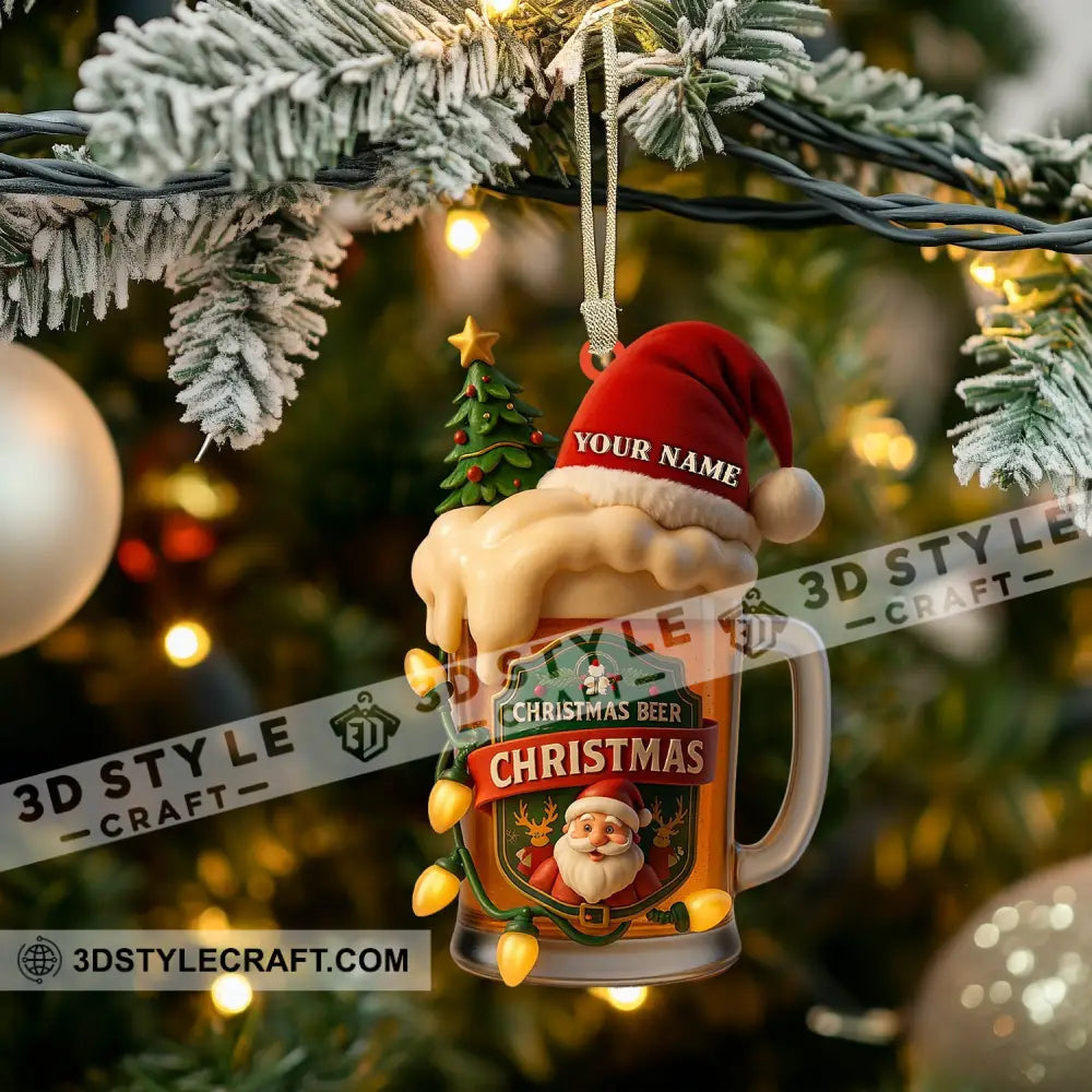 Christmas Beer Home Decor Christmas Ornament Personalized Ornament Ornament
