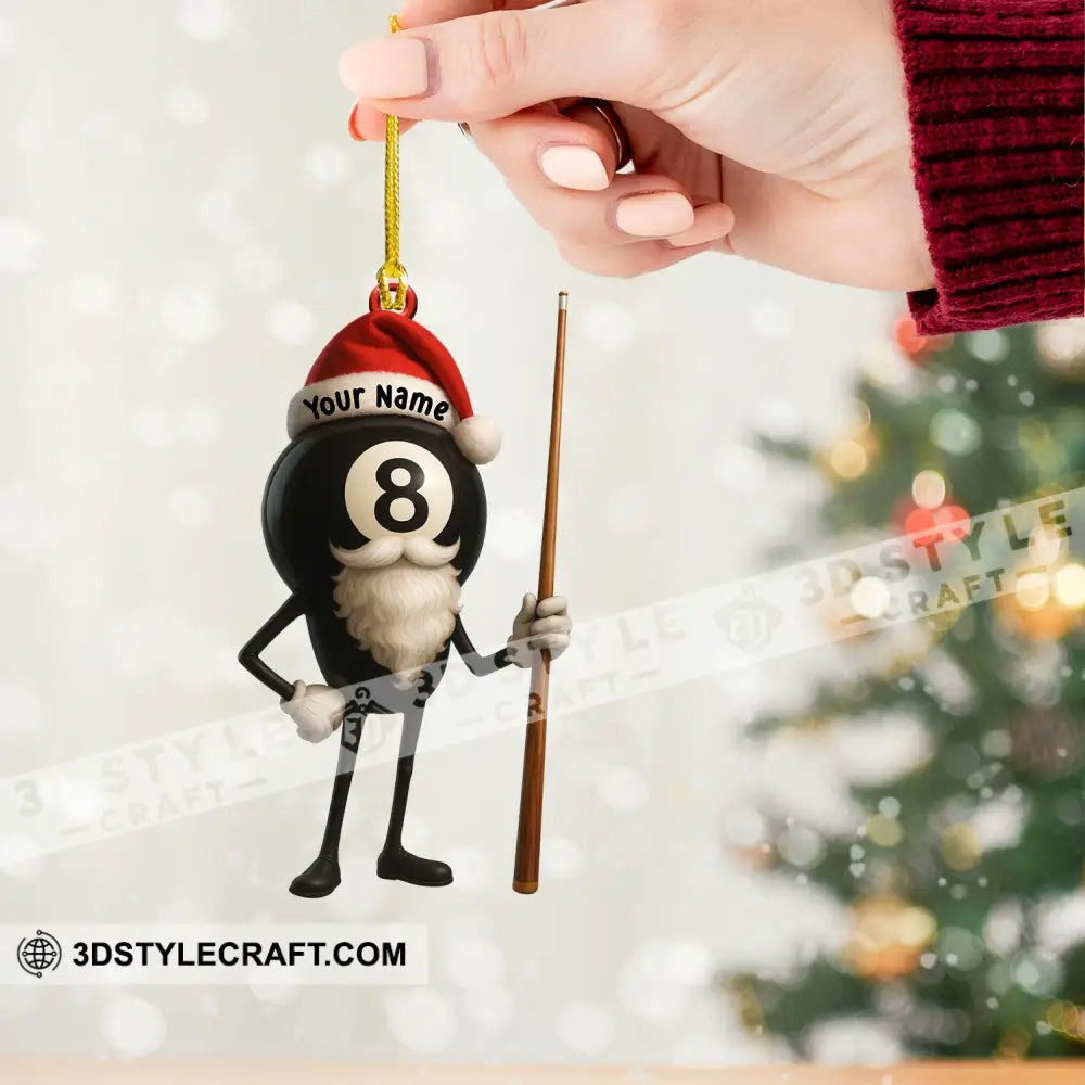 Christmas Billiard Lover Home Decor Christmas Ornament Personalized Ornament Ornament