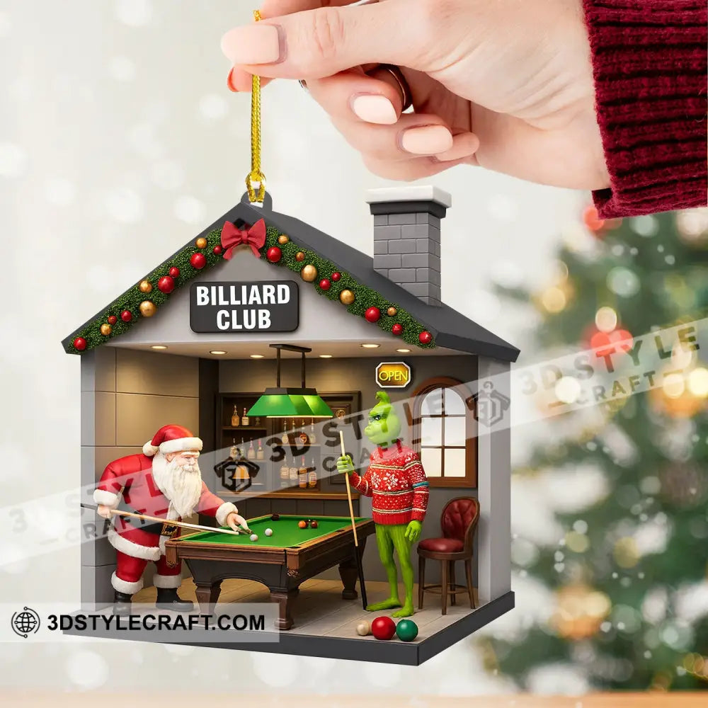 Christmas Billiard Lover Home Decor Christmas Ornament Personalized Ornament Ornament