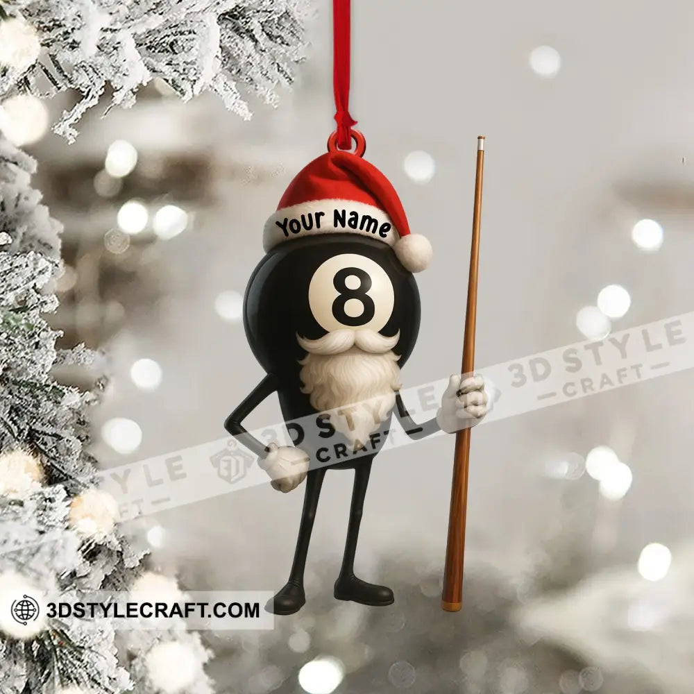 Christmas Billiard Lover Home Decor Christmas Ornament Personalized Ornament Ornament