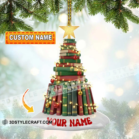 Christmas Books Tree Home Decor Christmas Ornament Personalized Ornament 3.54’’ / 1 Ornament Ornament