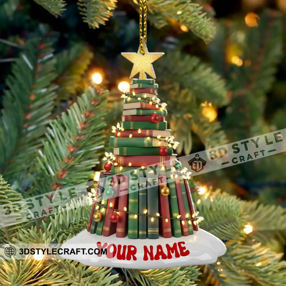 Christmas Books Tree Home Decor Christmas Ornament Personalized Ornament Ornament