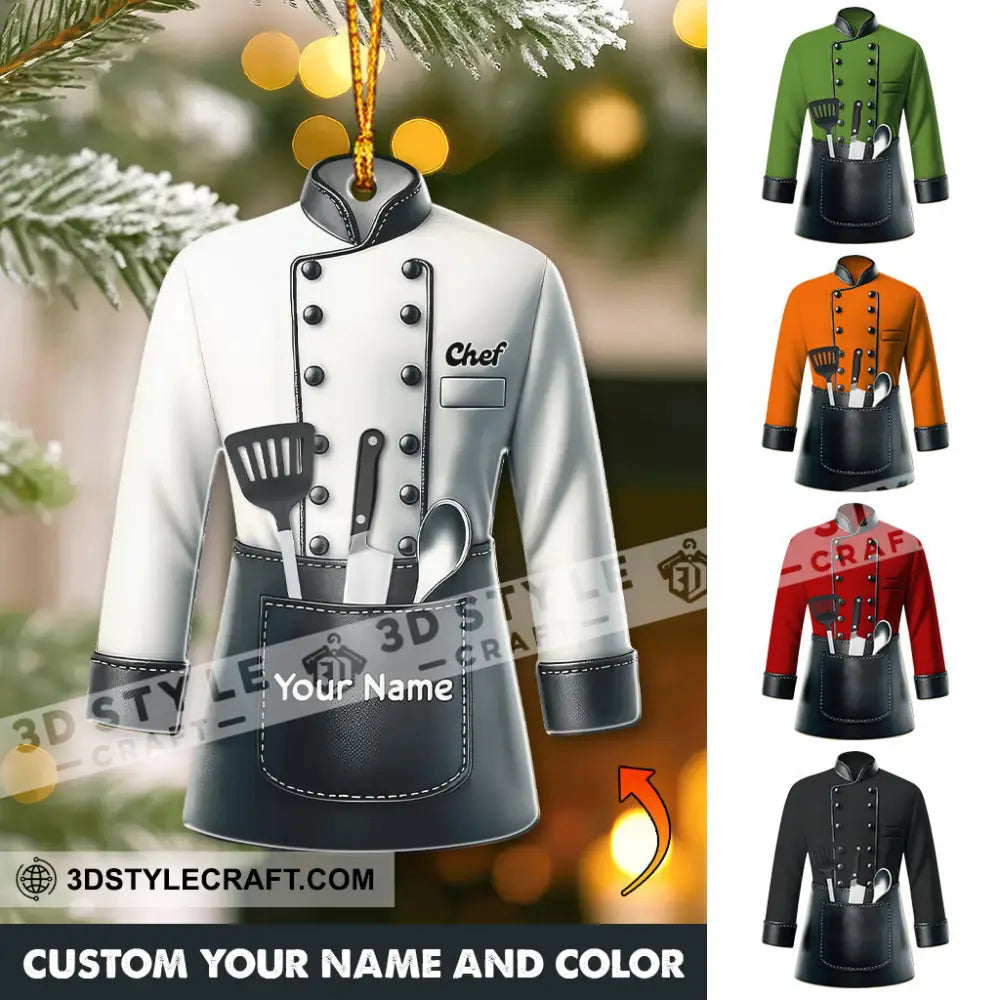 Christmas Chef Home Decor Christmas Ornament Personalized Ornament 3.54’’ / 1 Ornament Ornament
