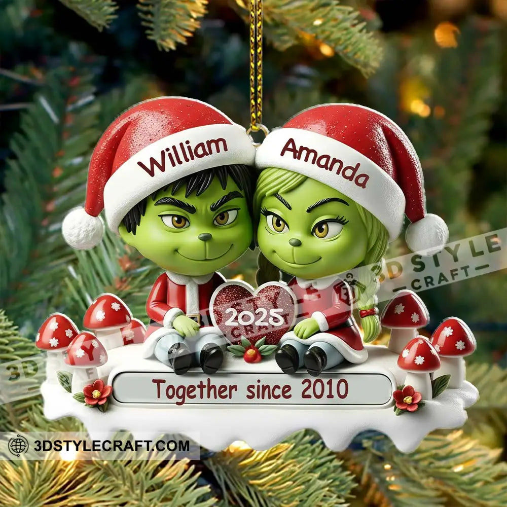Christmas Couple Home Decor Christmas Ornament Personalized Ornament Ornament