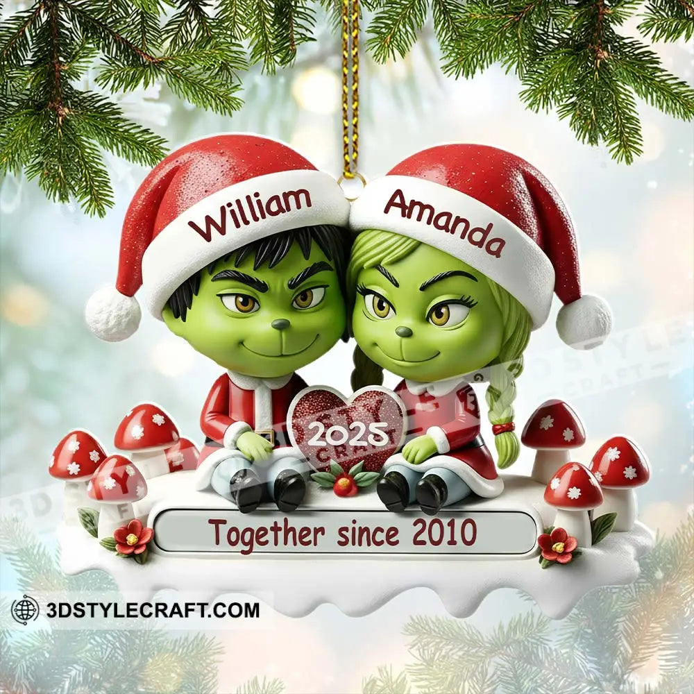 Christmas Couple Home Decor Christmas Ornament Personalized Ornament Ornament