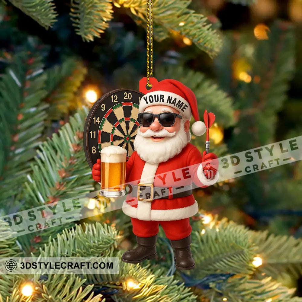 Christmas Darts Santa Home Decor Christmas Ornament Personalized Ornament Ornament