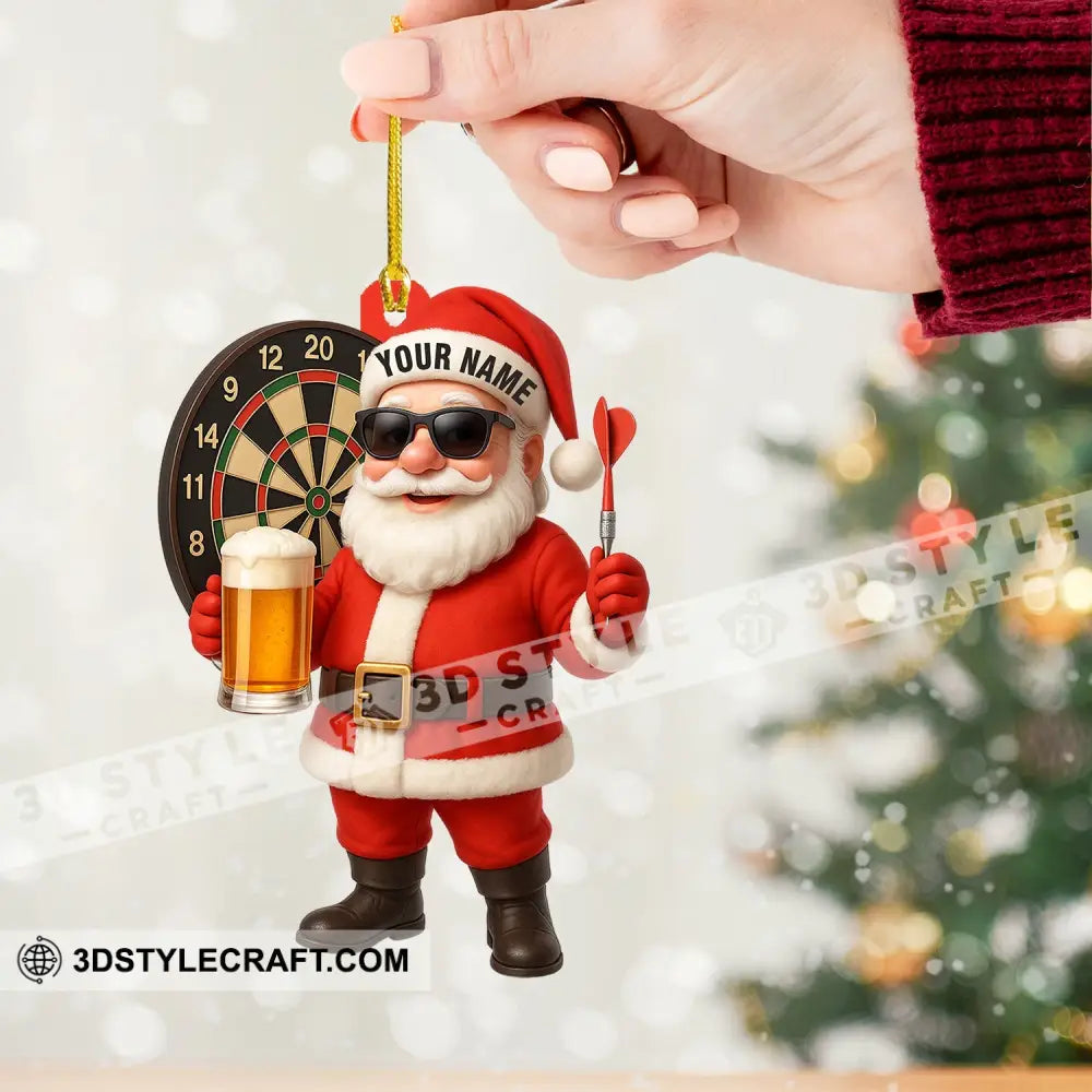 Christmas Darts Santa Home Decor Christmas Ornament Personalized Ornament Ornament