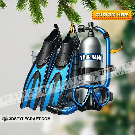 Christmas Diving Home Decor Christmas Ornament Personalized Ornament 3.54’’ / 1 Ornament Ornament