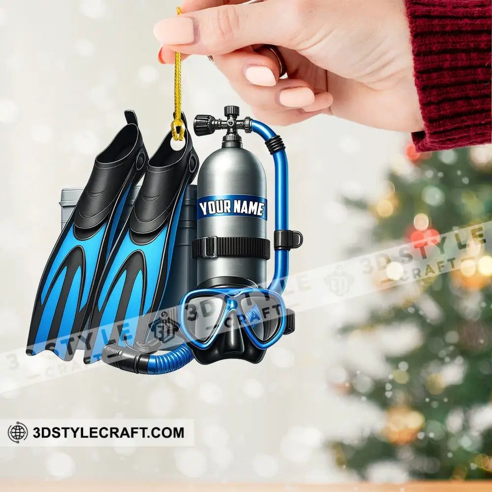 Christmas Diving Home Decor Christmas Ornament Personalized Ornament Ornament